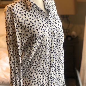 Heart button down blouse
